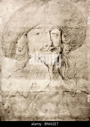 König Charles i. von England 1600-1649. Nach einer Zeichnung von Vandyck. Stockfoto