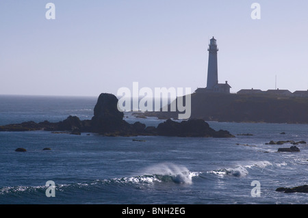 Pigeon Point Lighthouse an der zentralen Kalifornien Küste, 50 Meilen südlich von San Francisco, einer der höchsten in Amerika Stockfoto