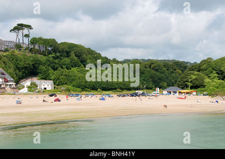 Maenporth Strand in der Nähe von Falmouth in Cornwall, Großbritannien Stockfoto