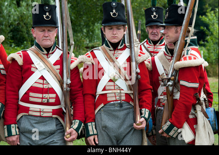 68. Durham helle Infanterie Fußvolk Reenactment Stockfoto