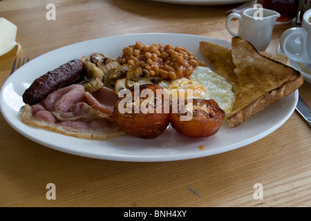 Englisches Frühstück im Cafe Stockfoto