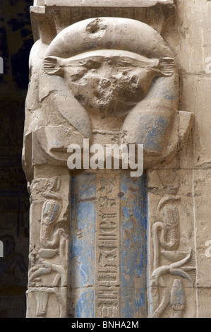 Tal der Handwerker. Ruinen der Siedlung setzen Maat. Tempel der Hathor und Maat im ptolemäischen Epoche erbaut. Göttin Hathor. Ägypten. Stockfoto