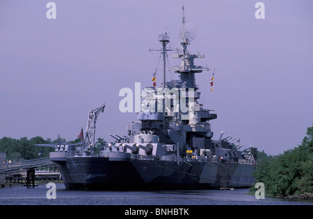 USA Willmington North Carolina Schlachtschiff Uss North Carolina Museum Schiff historischen touristischen Attraktion Navy Vereinigte Staaten Stockfoto