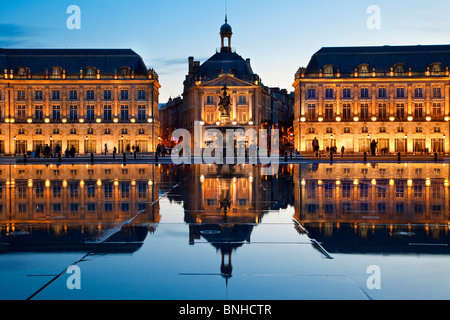 Europa, Frankreich, Gironde (33), Bordeaux, Place De La Bourse, aufgeführt als Weltkulturerbe durch die UNESCO Stockfoto