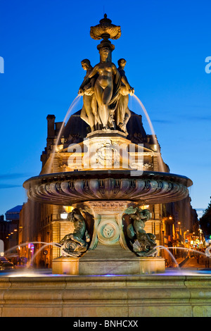 Europa, Frankreich, Gironde (33), Bordeaux, Place De La Bourse, aufgeführt als Weltkulturerbe durch die UNESCO Stockfoto