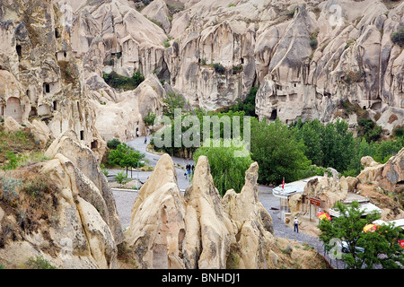 Türkei Juni 2008 Kappadokien Göreme Nationalpark UNESCO World Heritage site Region Göreme Stadt Fairy Chimney Rock-formation Stockfoto