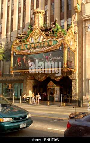 USA Los Angeles Kalifornien Hollywood Boulevard Hollywood El Capitan Gebäude Movie Film Kino Street City USA von Stockfoto