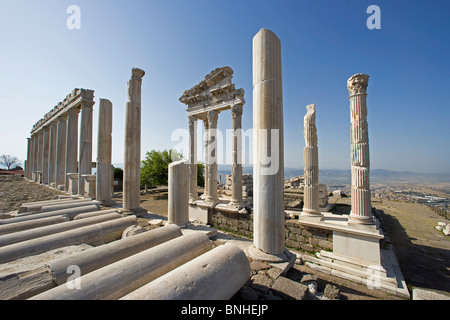 Türkei Juni 2008 Pergamon Stadt Pergamon antiken Stadt antiken Stätte historische Ruine Ruinen hellenistischen griechisch römische Geschichte Akropolis Stockfoto