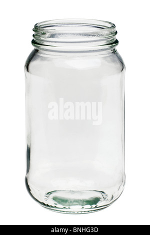Foto von einem leeren Glas isoliert auf weißem Hintergrund Stockfoto