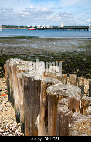 Hythe Hampshire UK Southampton Wasser Pier Fähre vorderen Vorland Stockfoto