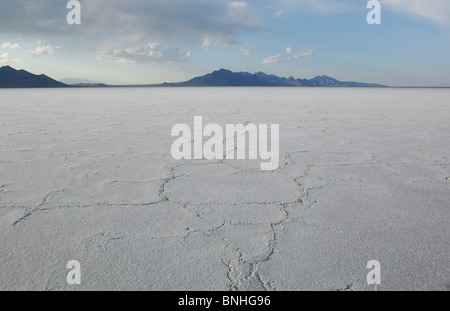 USA Utah Bonneville Salt Flats Salzpfanne flache weiße trockene trockenen Landschaft Landschaft Salt Lake City