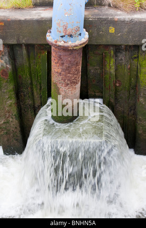 Eine Pumpstation am Talacre auf der Küste von Nordwales. Stockfoto