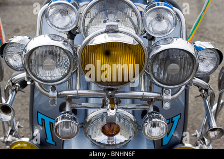 Mod-Roller auf Santa Pod Retro-Show Stockfoto