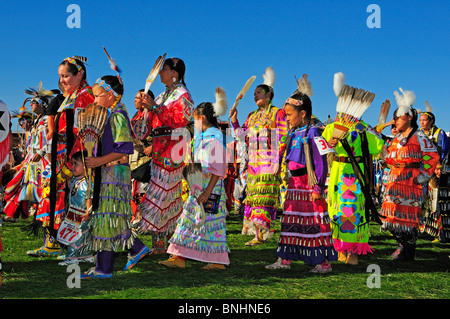 USA Crow Fair Indian Pow Wow Crow Agentur Montana Powwow Native Americans amerikanische Eingeborene First Nation Indianer Kultur treffen Stockfoto