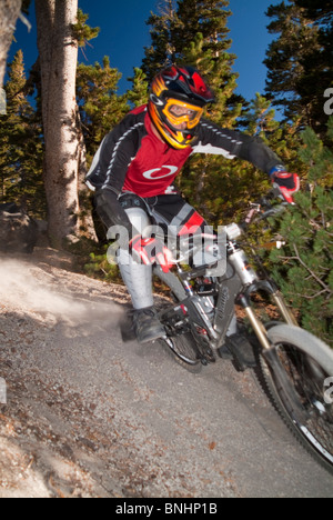 Mountain Bike Racer Brian Emerson. Stockfoto