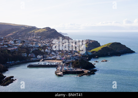 Blick über das Wasser in Richtung Ilfracombe, North Devon Stockfoto