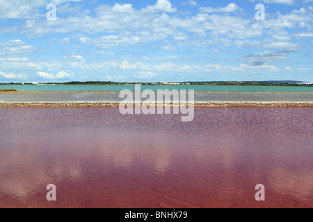 Ses Salines Formentera bunte Saline Horizont in Balearen Stockfoto