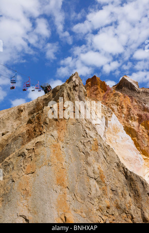 Seilbahn, Isle des Gewichts, Alum Bay, Cliff, Strand, Stockfoto