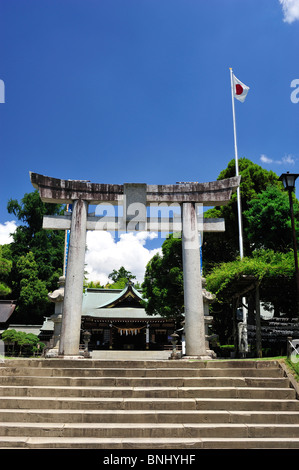 Izumi Schrein Suizenji Jojuen Garten Kumamoto Kumamoto Präfektur Kyushu Insel Japan Asien japanischen Garten Tor Hosokawa Stockfoto