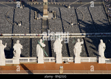 Rom - Blick von der Kuppel der St. Peters Dom St. Peters Platz Stockfoto