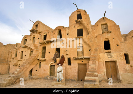 Tunesien Afrika Nordafrika arabischen Arabisch arabische Tataouine Stadt Stadt Ksar Ksur Berber Getreidespeicher Ouled Soltane Berber des Sultans Stockfoto