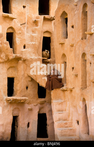 Tunesien Afrika Nordafrika arabischen Arabisch arabische Tataouine Stadt Stadt Ksar Ksur Berber Getreidespeicher Ouled Soltane Berber des Sultans Stockfoto