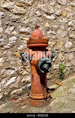 Alten Hydranten - Frankreich. Stockfoto