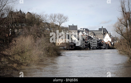 Residenz der Landgrafschaft Hessen, Marburger Schloss, Burg aus Deutschland, Hessen, Hessen, Lahn, Marburg, Deutschland, Fluss, Stockfoto