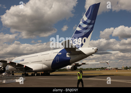 Der riesige Airbus A380 steht vor vorzeitiger Pensionierung, beschleunigt durch die globale Coronavirus-Lockdown und internationale Reiseverbote Stockfoto