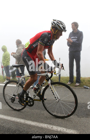 Siebenfache Tour de France Gewinner Lance Armstrong im Wettbewerb auf seiner letzten Tournee für Team Radioshack - 22.07.2010 Stockfoto