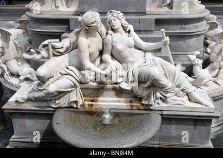 Detail der Pallas-Athena-Brunnen, Springbrunnen, Parlament, Wien, Österreich, Europa Stockfoto