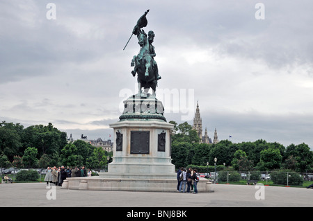 Statue von Erzherzog Karl von Österreich auf dem Heldenplatz, Wien, Österreich, Europa Stockfoto