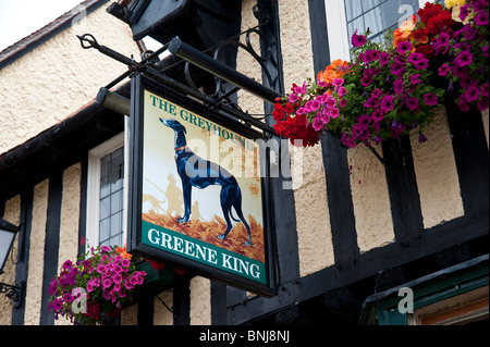 Public House Sign The Greyhound Lavenham Suffolk Stockfoto