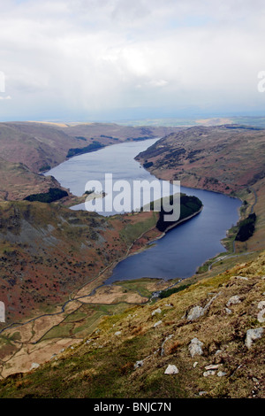 Haweswater und das Rigg aus Harter fielen in den Lake District National Park, Cumbria. Stockfoto