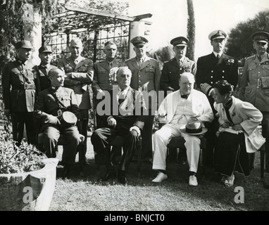 CASABLANCA-Konferenz am Anfa Hotel Marokko im Januar 1943. Siehe Beschreibung unten Stockfoto