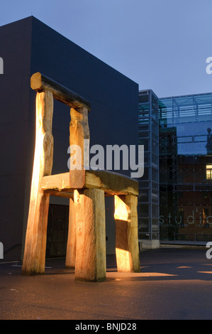 Am Abend Dämmerung Abend Stimmung Feld Aufnahme BRD Bauhaus Bauhaus Bauhaus Universität Bibliothek Universitätsbibliotheken der Bibliothek Stockfoto