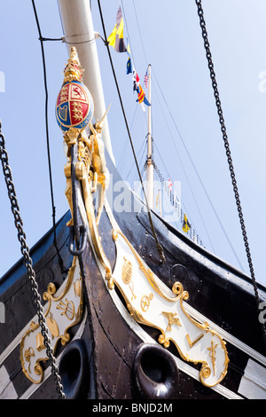 Die Bögen des S S Great Britain jetzt Ruhe in der gleichen Trockendock, in dem sie in der großen westlichen Schiffswerft, Bristol gebaut wurde Stockfoto