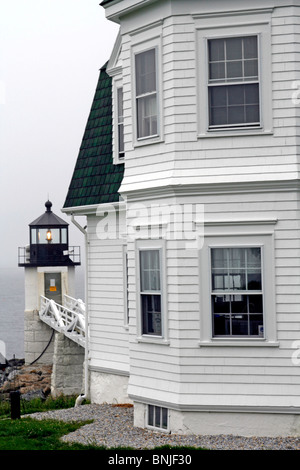 Marshall Point Lighthouse Navigationshilfe Maine Küste Port Clyde New England USA Fischerdorf Atlantik Stockfoto