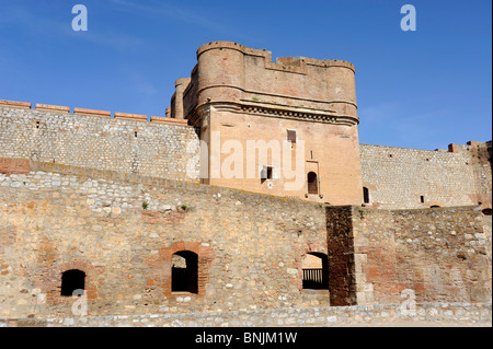 Salses Festung in der Nähe von Perpignan, Pyrenäen-Oriental, Frankreich, Europa Stockfoto