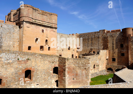 Salses Festung in der Nähe von Perpignan, Pyrenäen-Oriental, Frankreich, Europa Stockfoto