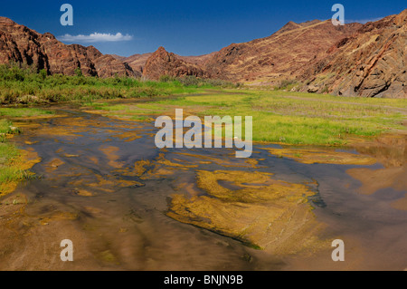 Hoarusib River Purros Skelett Küste Camp Wilderness Safaris Kaokoland Kunene Region Namibia Afrika Reisen Natur Fluss Stockfoto