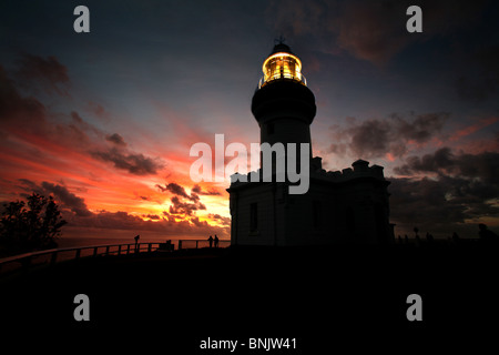 Morgendämmerung am Byron Bay Leuchtturm Australien Stockfoto