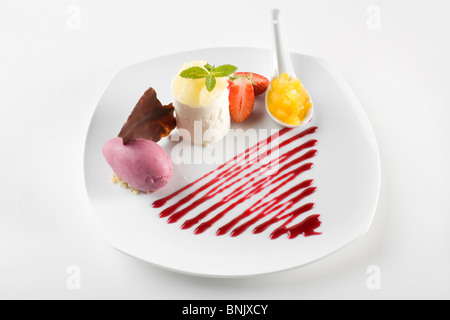 Stilvolle Gourmet-dessert Stockfoto