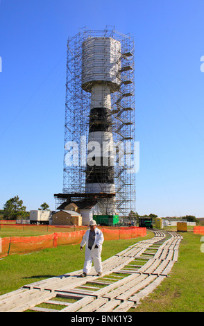 Bodie Island Lighthouse restauriert, Cape Hatteras National Seashore, Fischbein, North Carolina, USA Stockfoto