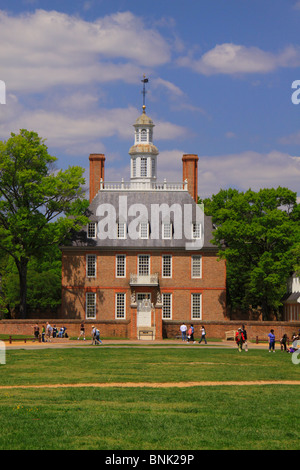 Der Palast des Gouverneurs in dem historischen Viertel von Colonial Williamsburg, Virginia, USA Stockfoto