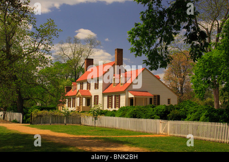 Das St. George Tucker-Haus in der Altstadt, Colonial Williamsburg, Virginia, USA Stockfoto