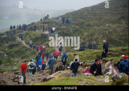 25.07.2010 Pilger Klettern Croagh Patrick, Co. Mayo. Foto: Keith Heneghan Stockfoto