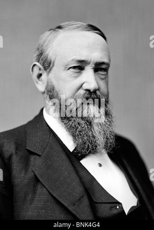 Portrait-Foto ca. 1870er Jahre Benjamin Harrison (1833-1901) - der 23. US-Präsident (1889-1893). Stockfoto