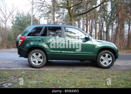 Suzuki GrandVitara 2.4 4 x 4 meine 2009 (FL) - grün Metallic - japanische beliebten 4 x 4/SUV - park Platz Stockfoto