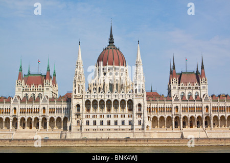 Országház Parlamentsgebäude in Budapest Stockfoto